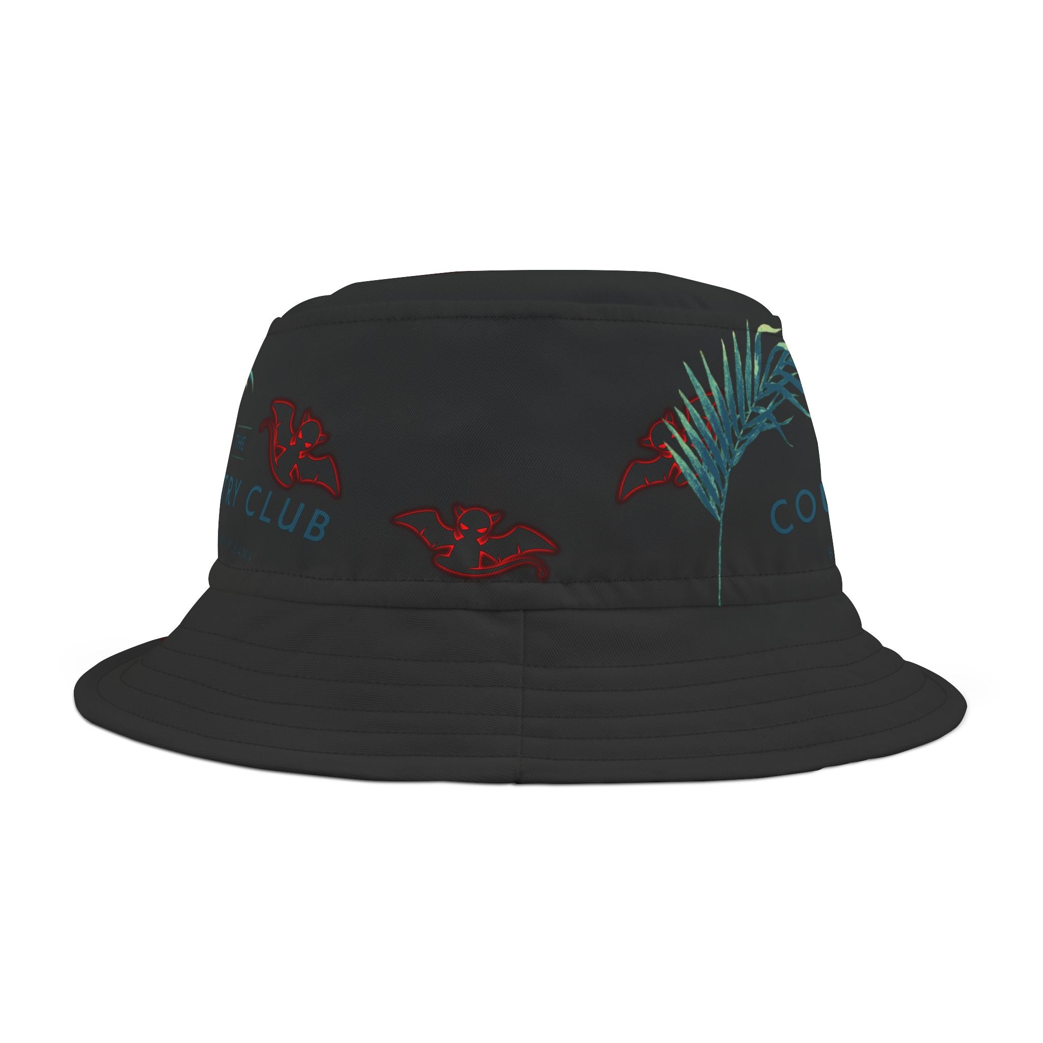 Country Club Bucket Hat/black(AOP) – The Devil's Lettuce