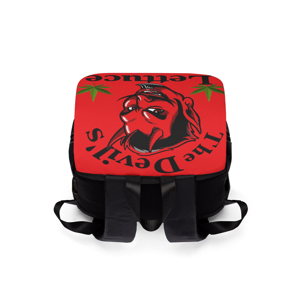 Devilish Lettuce Unisex Casual Shoulder Backpack - Fun & Unique Design for Everyday Use