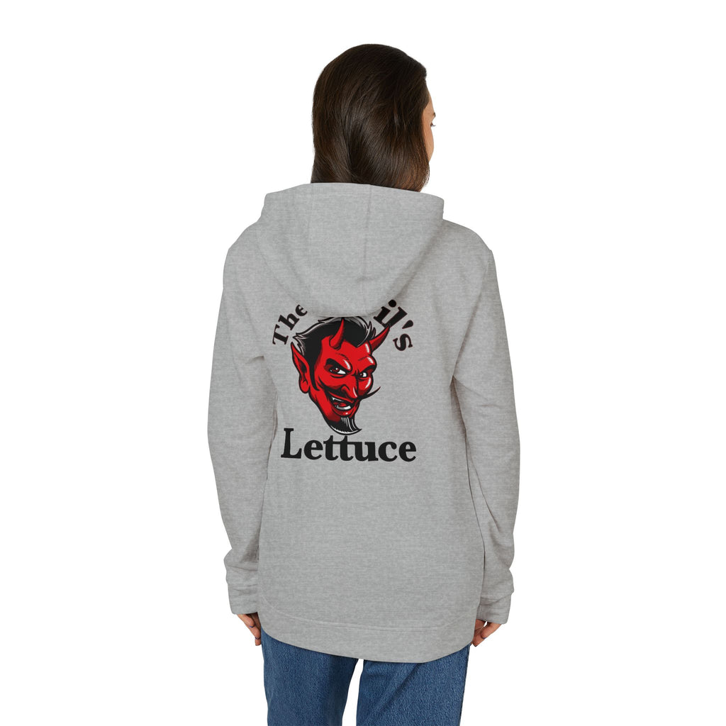 Devil’s Lettuce Hoodie — Graphic White Fleece Pullover