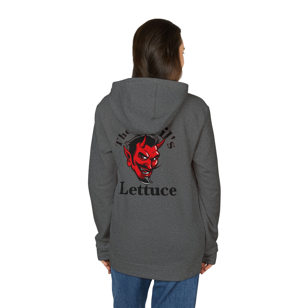 Devil’s Lettuce Hoodie — Graphic White Fleece Pullover