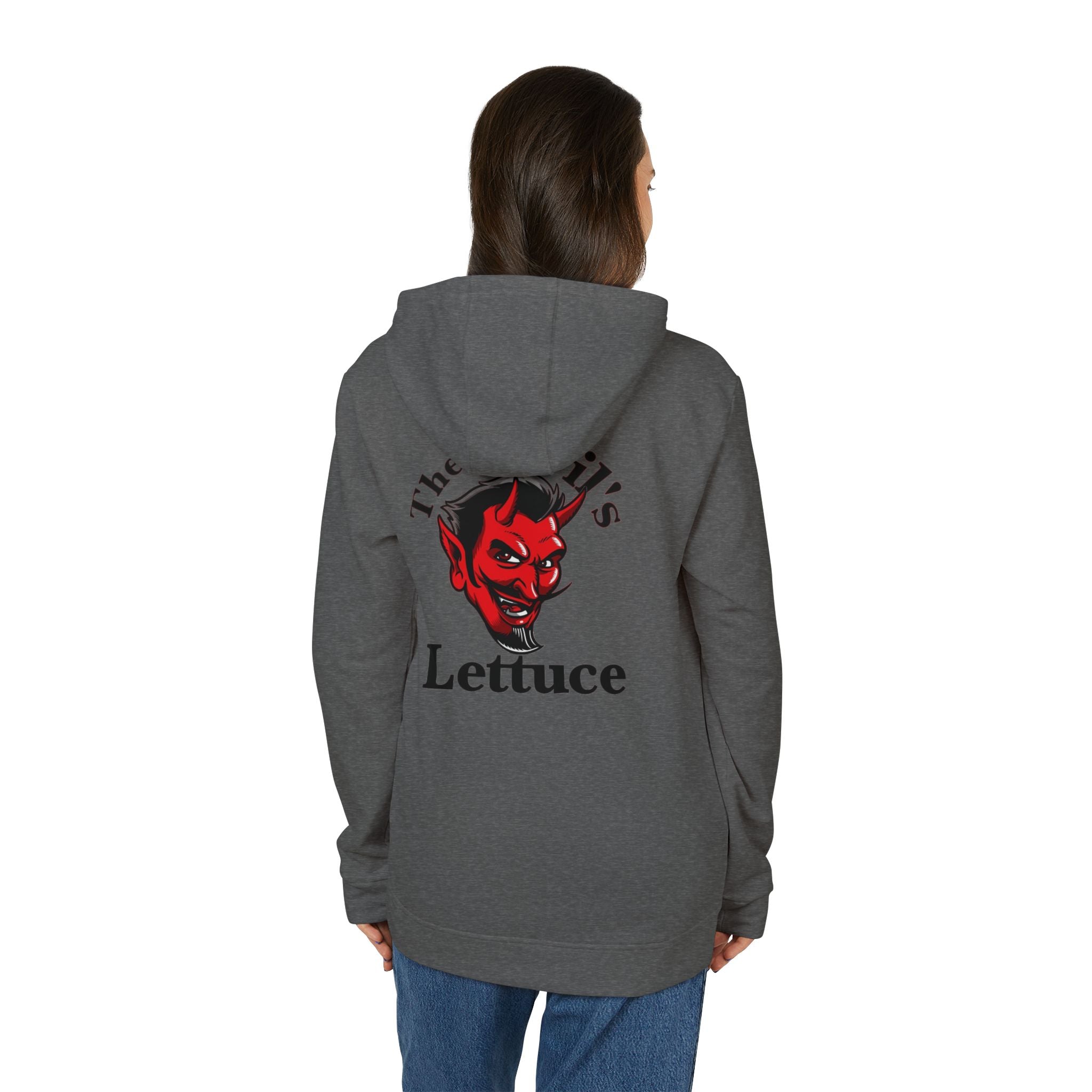 Devil’s Lettuce Hoodie — Graphic White Fleece Pullover