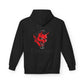 Killer Budz Fleece Hoodie with Devil's Lettuce Print, Unisex Cozy Sweatshirt for Campfire Nights, Halloween Gifts, Streetwear