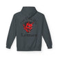 Killer Budz Fleece Hoodie with Devil's Lettuce Print, Unisex Cozy Sweatshirt for Campfire Nights, Halloween Gifts, Streetwear