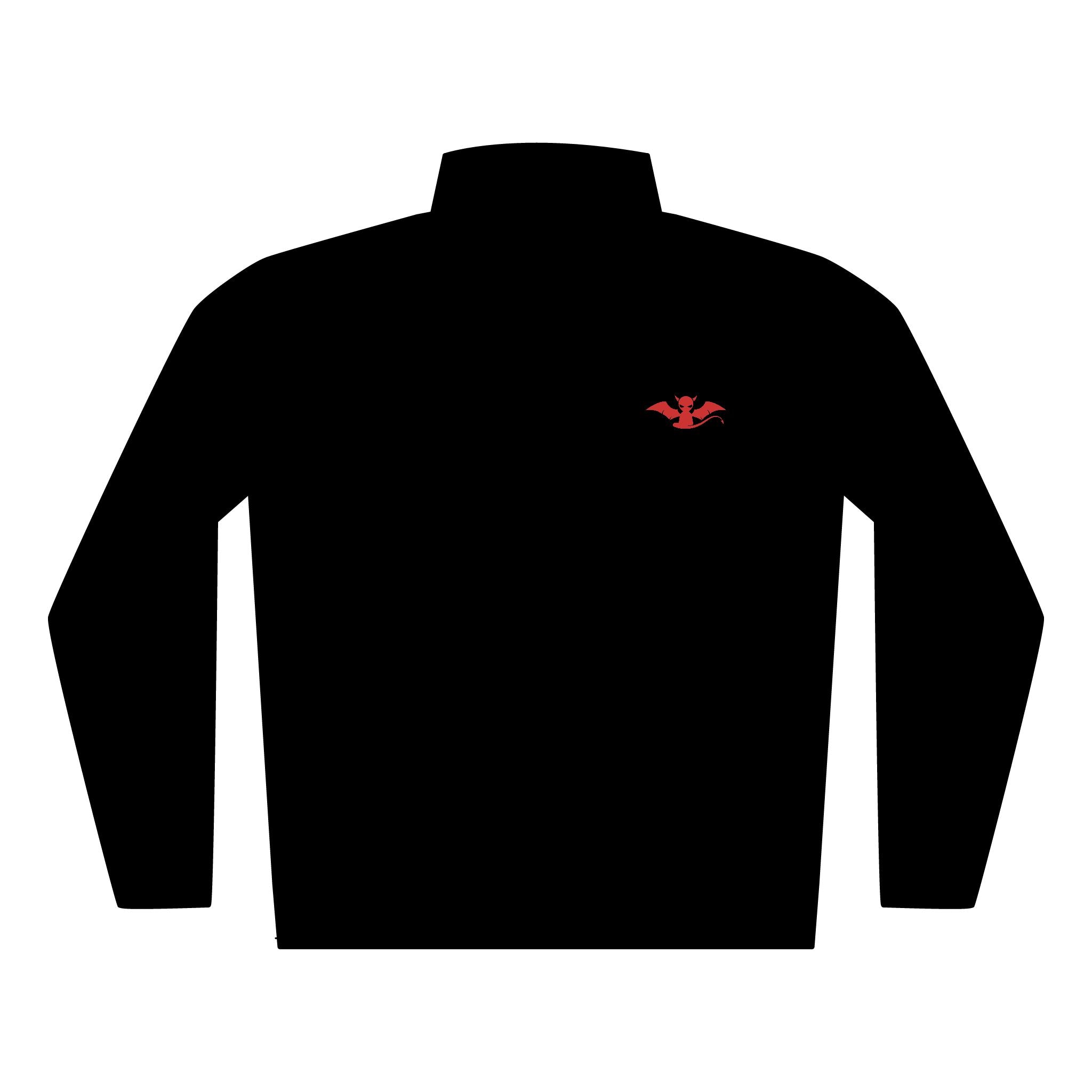 Embroidered Red Bat Chest Quilted Jacket