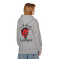 Killer Budz Fleece Hoodie with Devil's Lettuce Print, Unisex Cozy Sweatshirt for Campfire Nights, Halloween Gifts, Streetwear