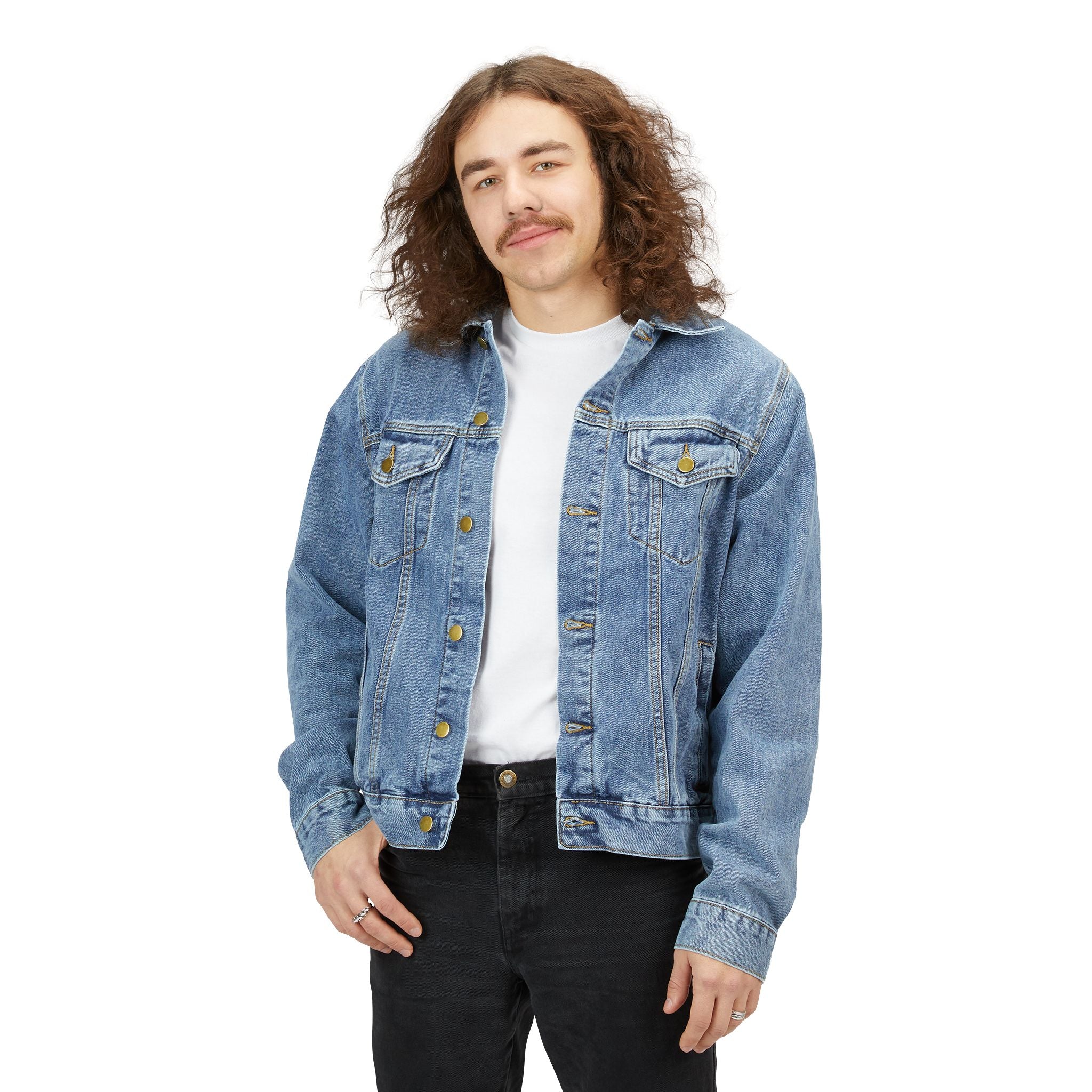Men's Denim Jacket — 'The Devil's Lettuce' Graphic Back Patch