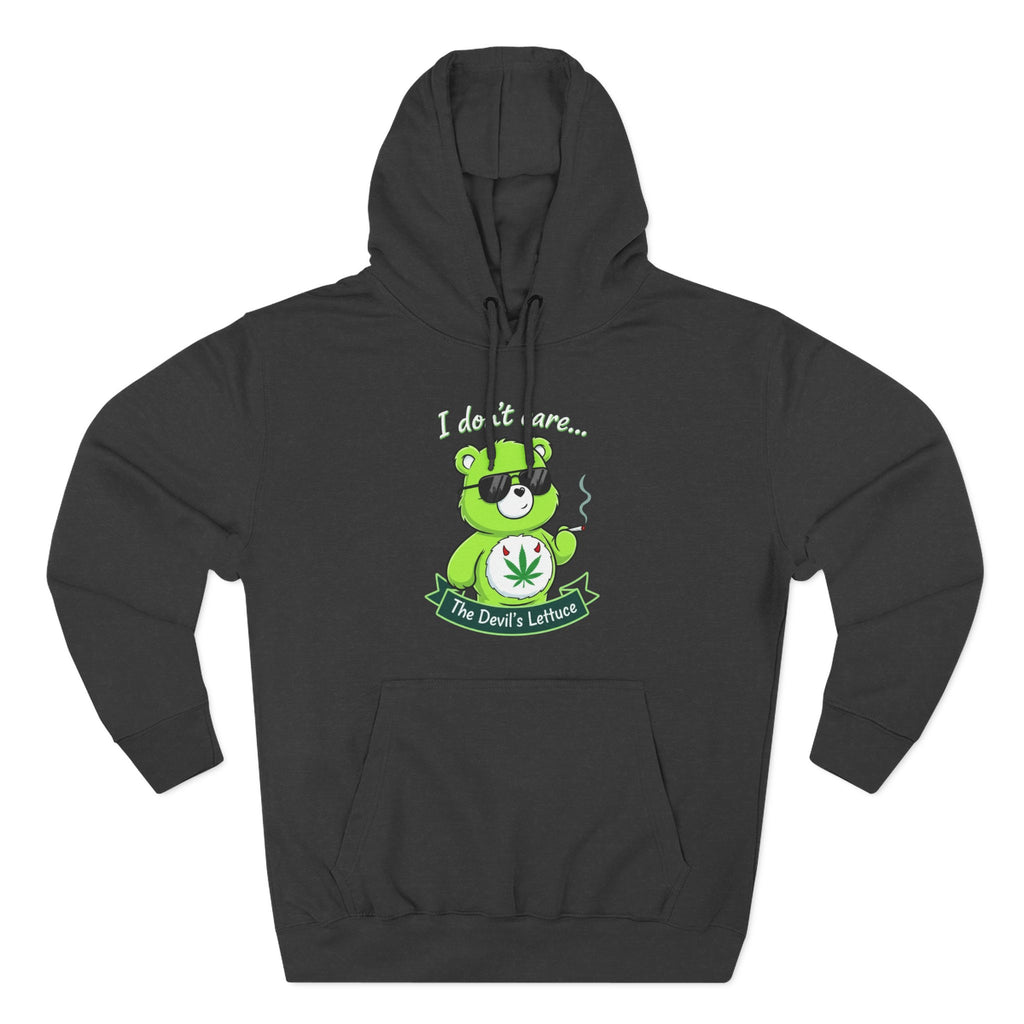 "I don't care" bear Graphic Hoodie for Festivals, Men's and Women's Fashion, Perfect Gift for Stoners