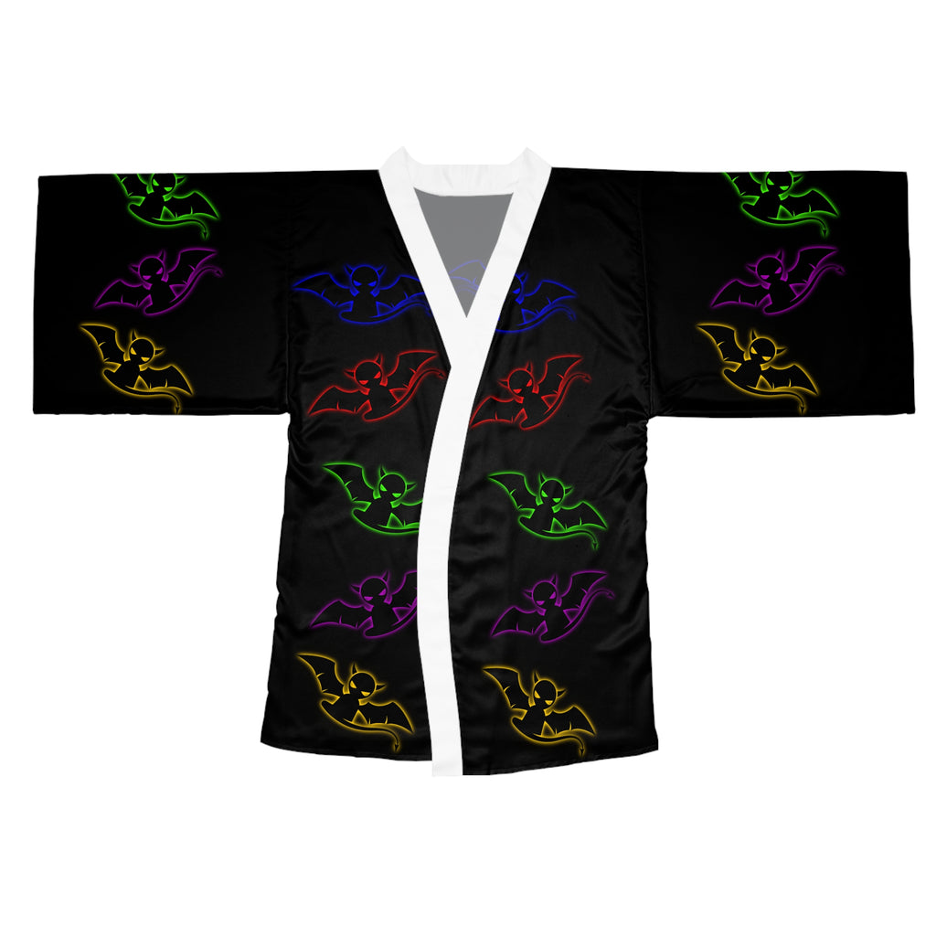 Long Sleeve Devil's Lettuce Kimono Robe Black
