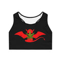 Devil Wing Sports Bra — Cannabis Leaf Gothic Activewear