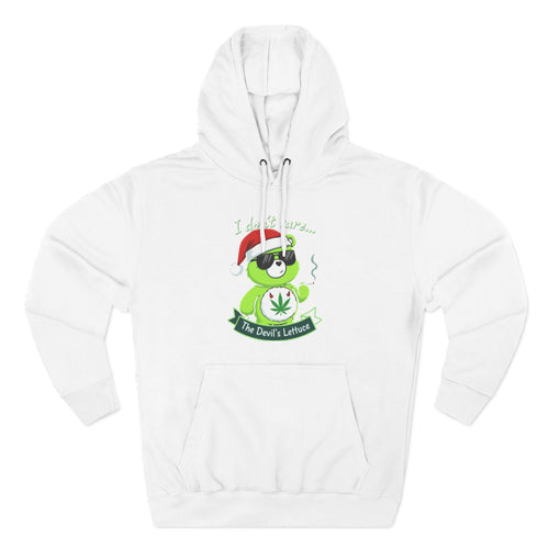 "I don't care" bear Graphic Hoodie(holiday edition) for Festivals, Men's and Women's Fashion, Perfect Gift for Stoners
