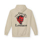 Killer Budz Fleece Hoodie with Devil's Lettuce Print, Unisex Cozy Sweatshirt for Campfire Nights, Halloween Gifts, Streetwear