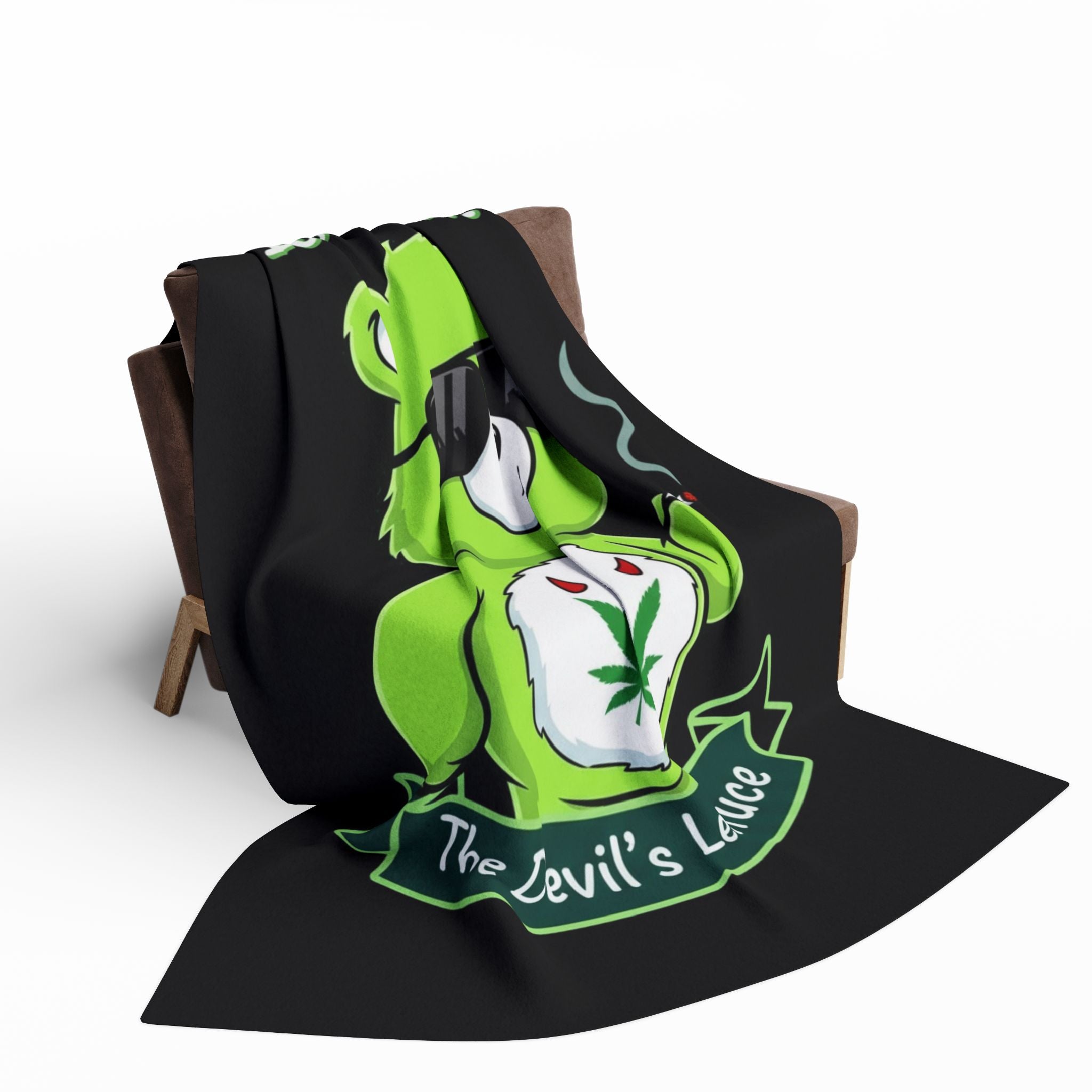 I Don't Care Bear Fleece Blanket – "I don't care... The Devil's Lettuce" Cozy Throw