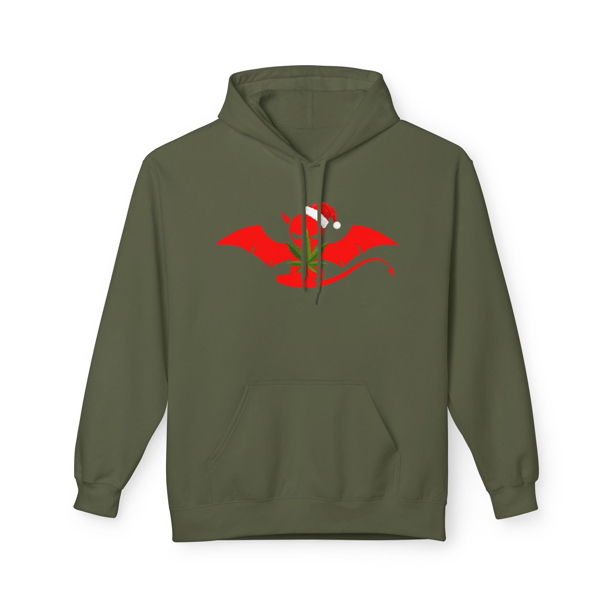 Classic Devil's Lettuce Christmas Hoodie - Premium Cannabis-Themed Apparel Unisex Cozy Sweatshirt for Campfire Nights, Christmas Gifts, Streetwear