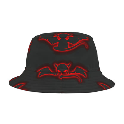 Devil's Lettuce Bucket Hat (AOP), red devil