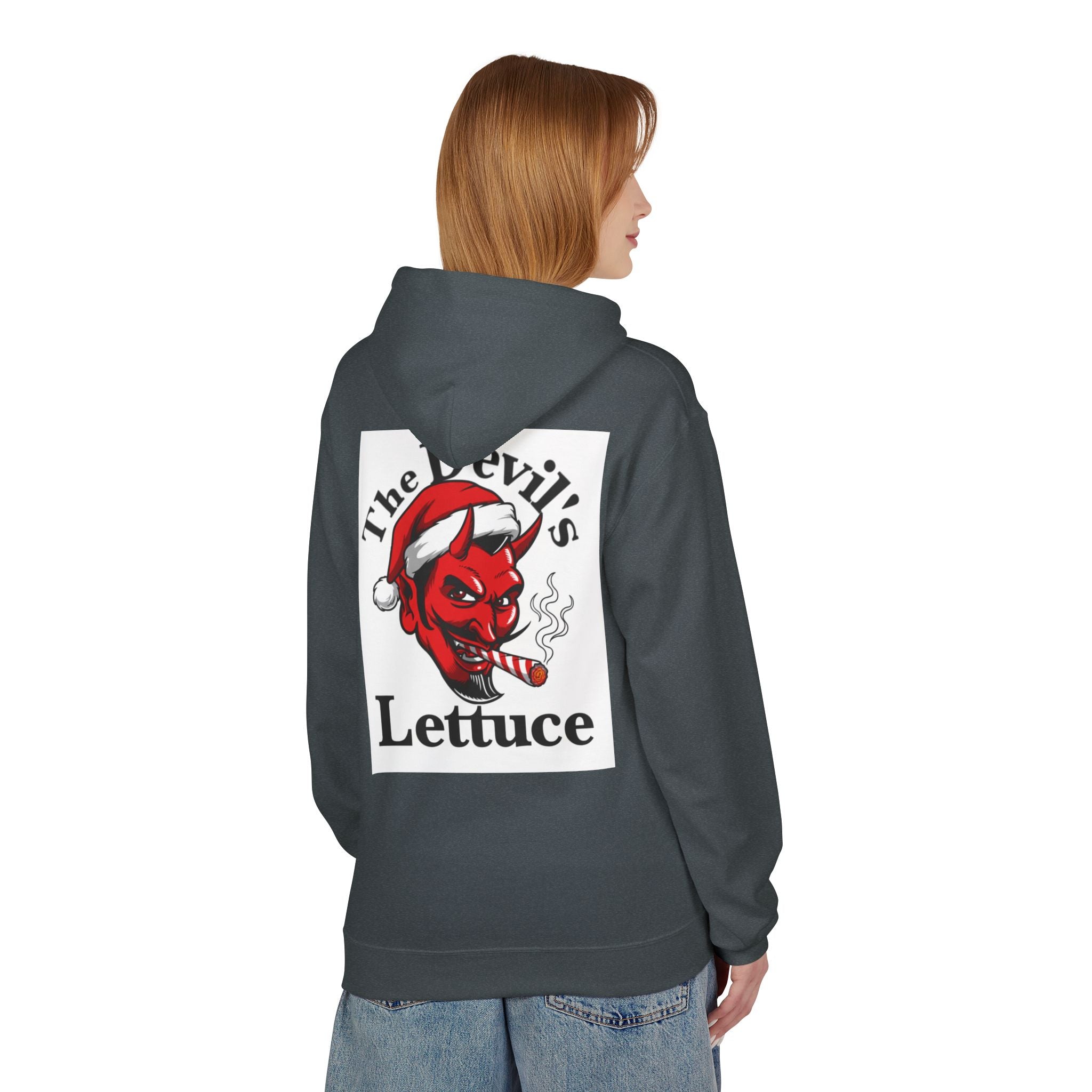 Classic Devil's Lettuce Christmas Hoodie - Premium Cannabis-Themed Apparel Unisex Cozy Sweatshirt for Campfire Nights, Christmas Gifts, Streetwear