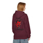 Killer Budz Fleece Hoodie with Devil's Lettuce Print, Unisex Cozy Sweatshirt for Campfire Nights, Halloween Gifts, Streetwear