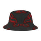 Devil's Lettuce Bucket Hat (AOP), red devil