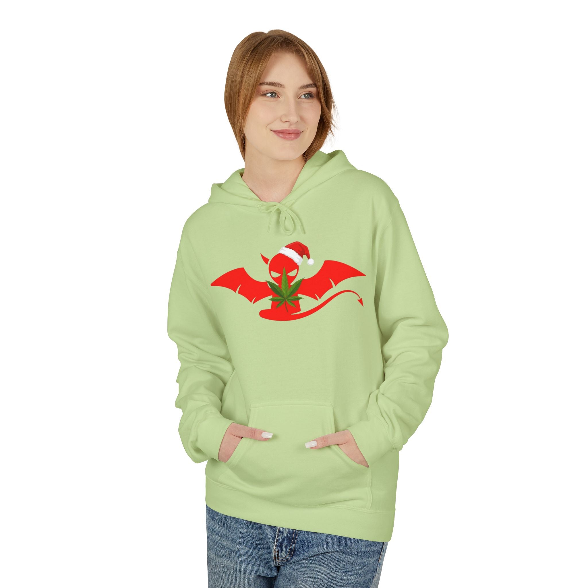 Classic Devil's Lettuce Christmas Hoodie - Premium Cannabis-Themed Apparel Unisex Cozy Sweatshirt for Campfire Nights, Christmas Gifts, Streetwear