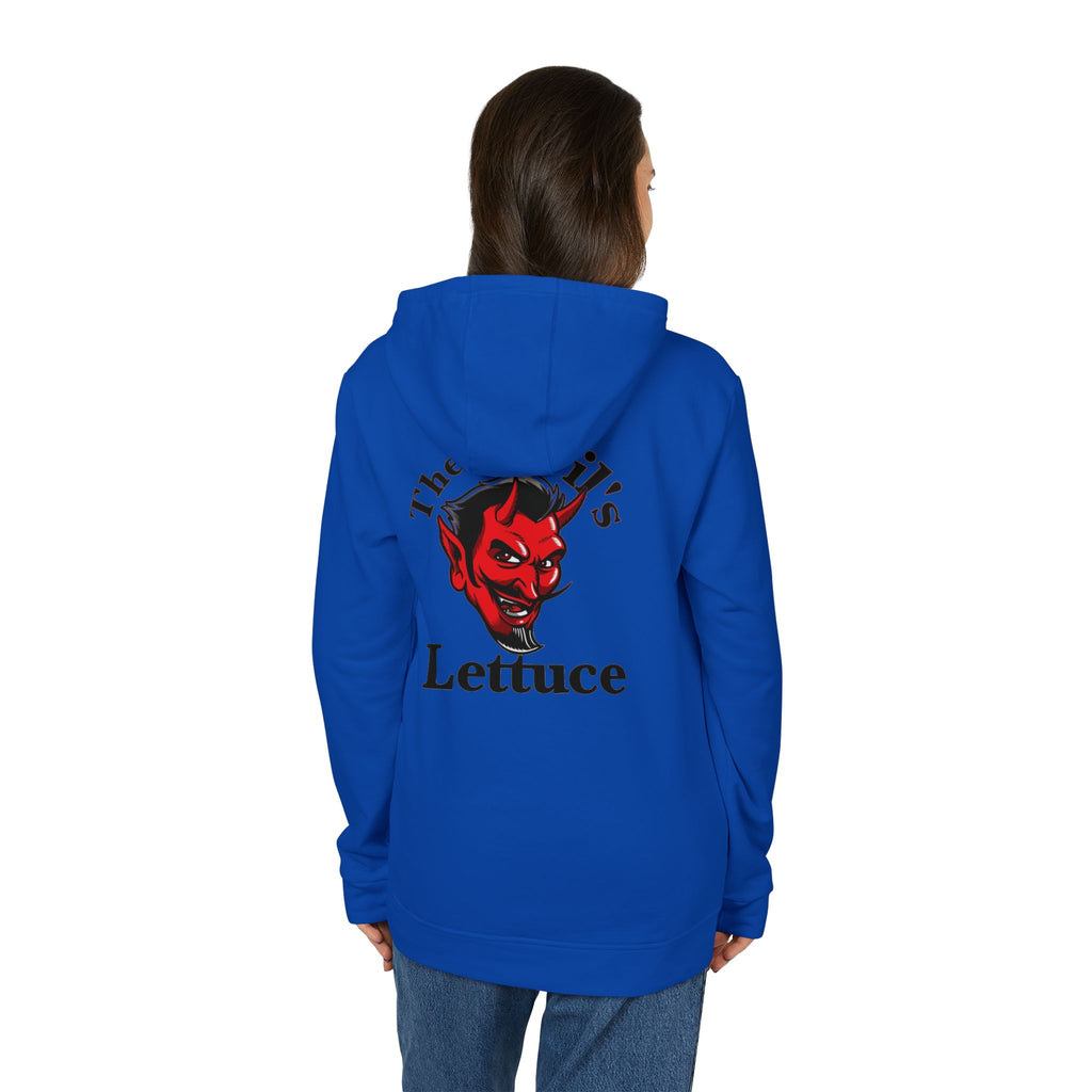 Devil’s Lettuce Hoodie — Graphic White Fleece Pullover