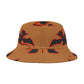 Devil's Lettuce Bucket Hat/brown with devil stamp (AOP), red devil