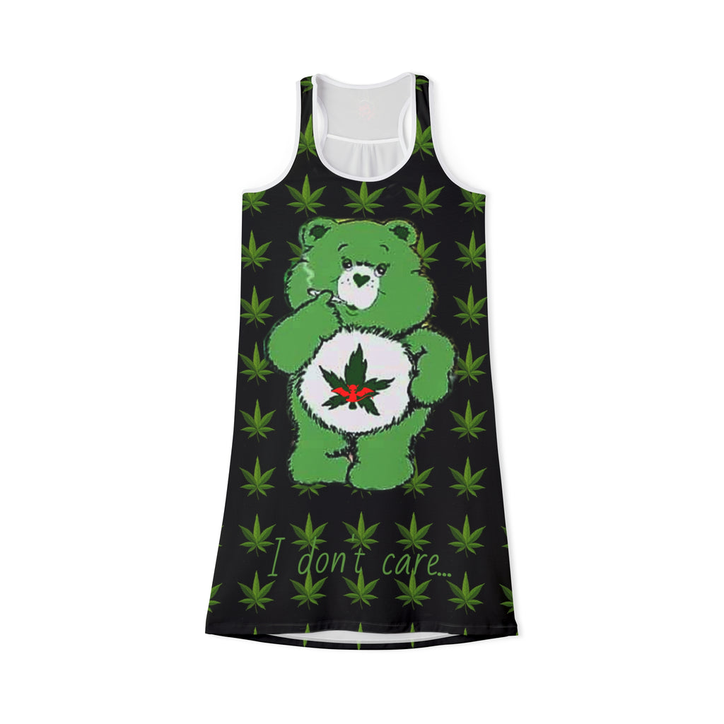I don't care bear Women's Racerback Dress (AOP)