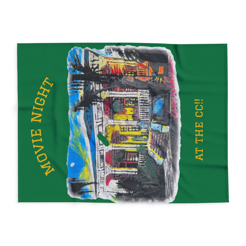 Movie Night Arctic Fleece Blanket – 'Movie Night at the CC!!' Cozy Throw