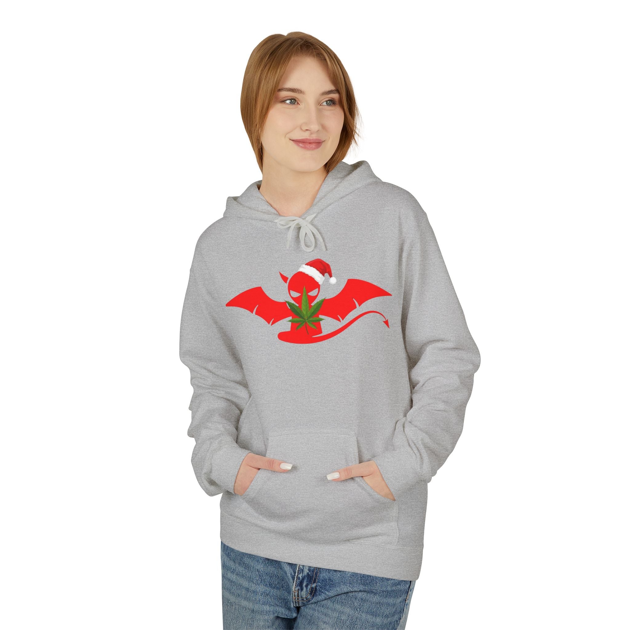 Classic Devil's Lettuce Christmas Hoodie - Premium Cannabis-Themed Apparel Unisex Cozy Sweatshirt for Campfire Nights, Christmas Gifts, Streetwear
