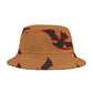 Devil's Lettuce Bucket Hat/brown with devil stamp (AOP), red devil