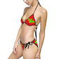 Women's Red Bikini Swimsuit(green devil stamp)