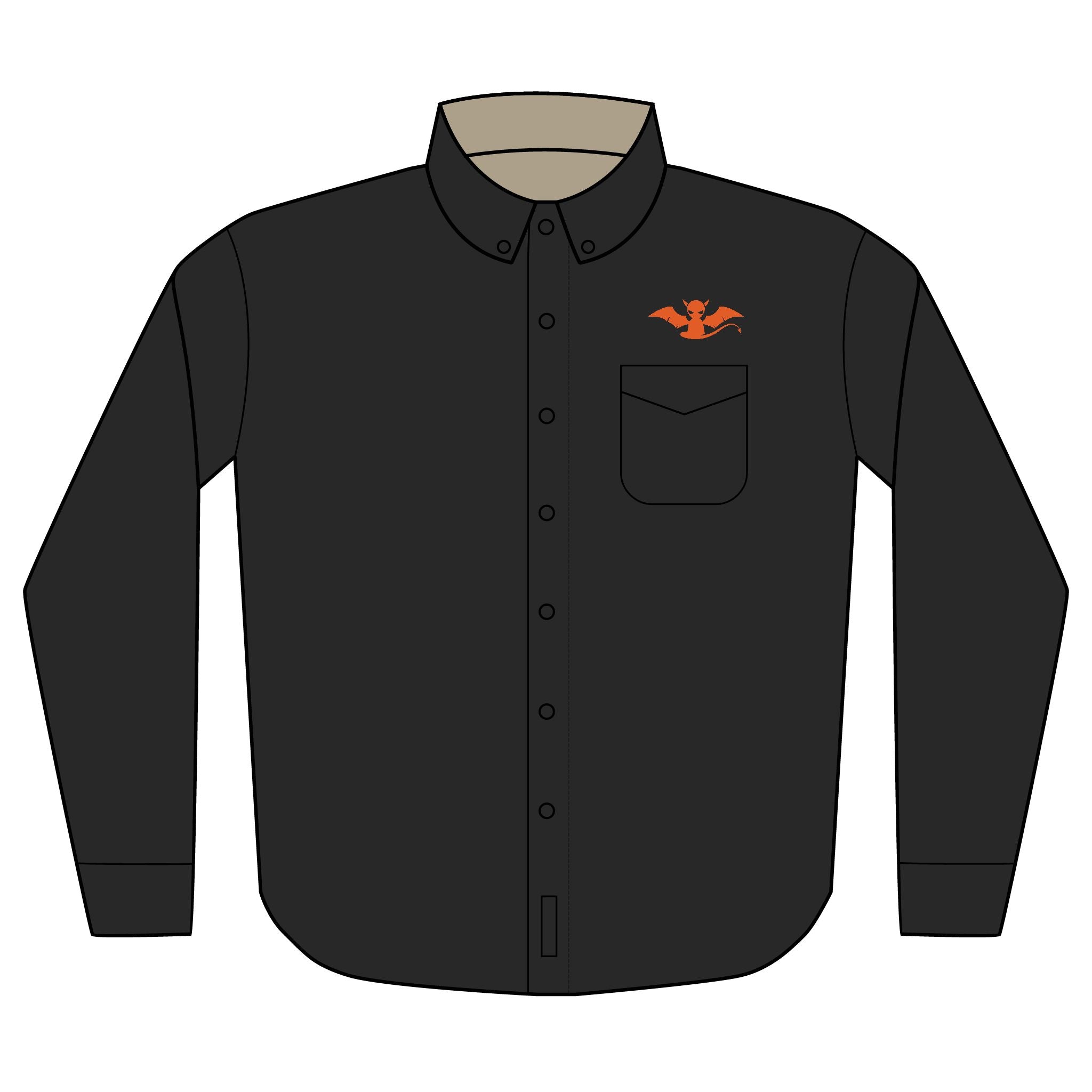 Embroidered Devil Long Sleeve Shirt