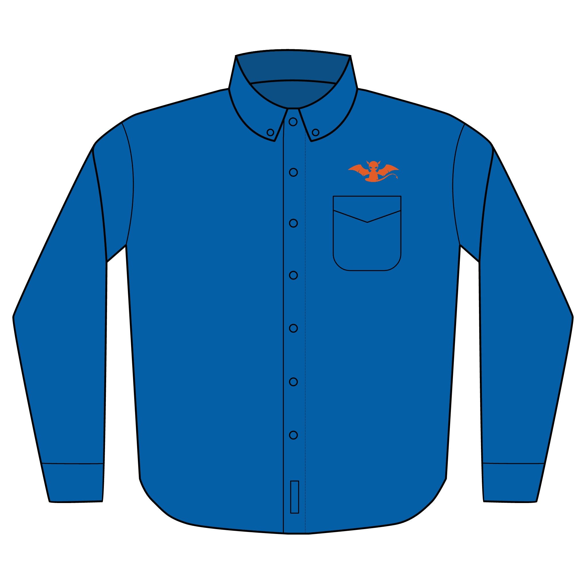 Embroidered Devil Long Sleeve Shirt