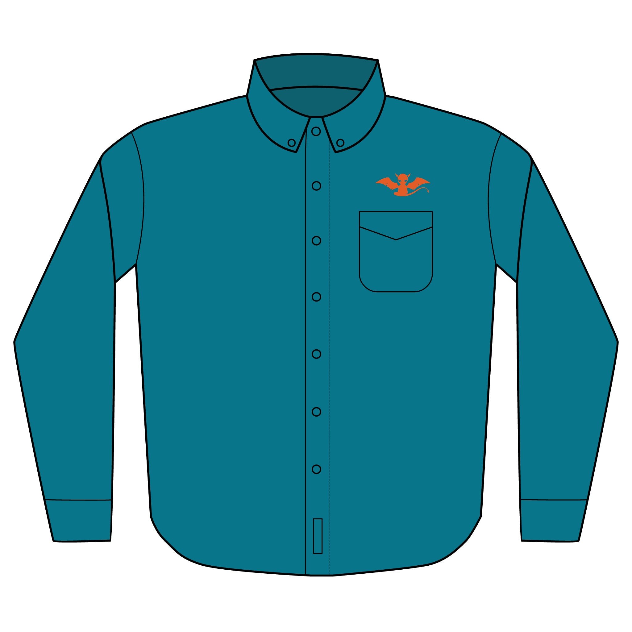 Embroidered Devil Long Sleeve Shirt
