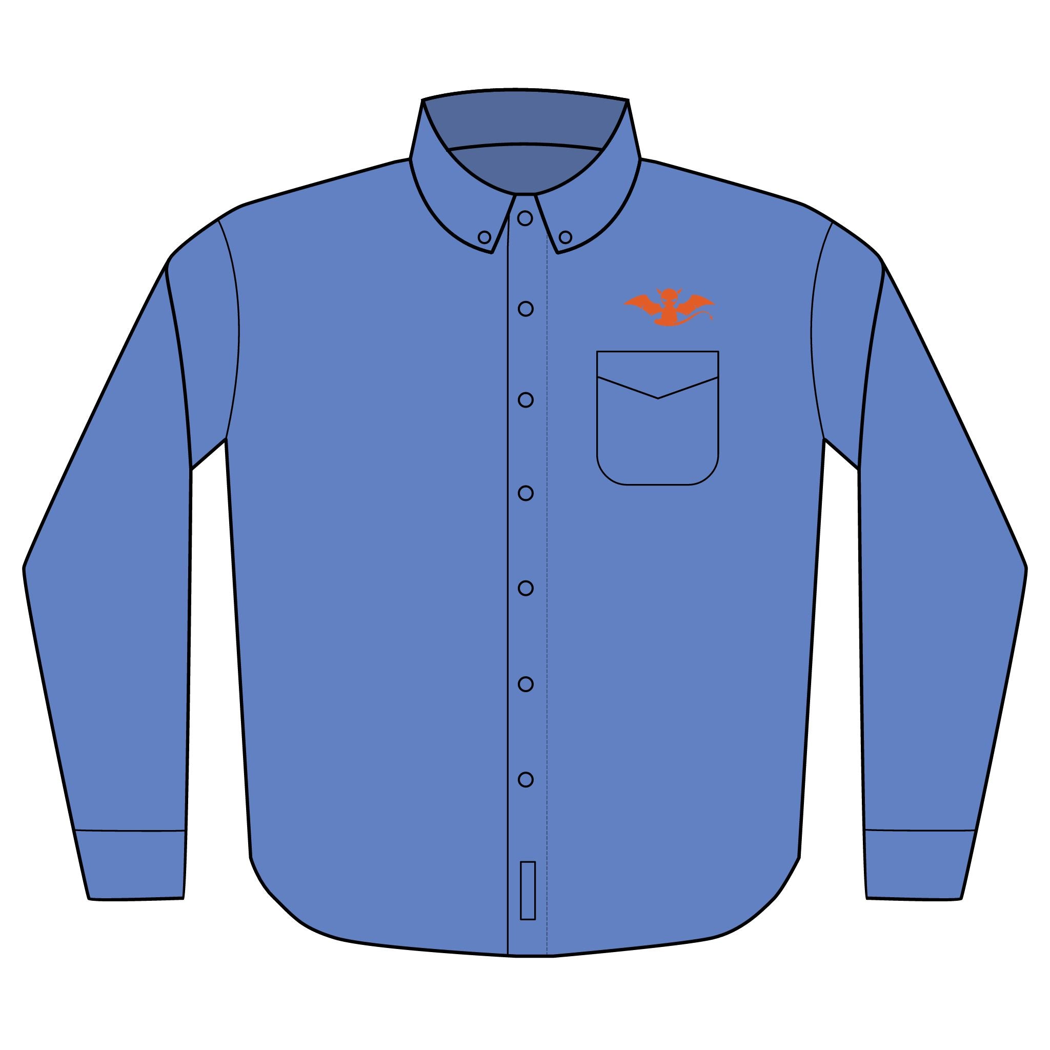 Embroidered Devil Long Sleeve Shirt