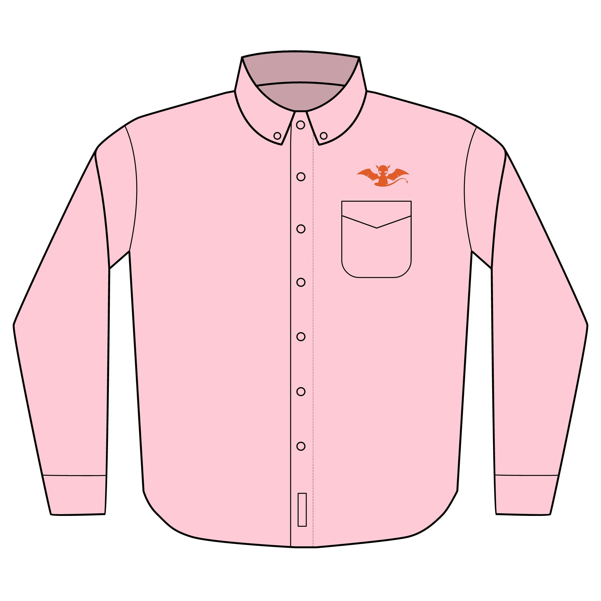Embroidered Devil Long Sleeve Shirt