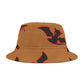 Devil's Lettuce Bucket Hat/brown with devil stamp (AOP), red devil