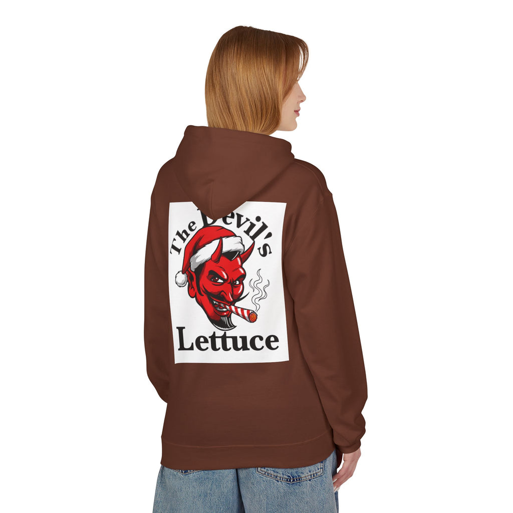Classic Devil's Lettuce Christmas Hoodie - Premium Cannabis-Themed Apparel Unisex Cozy Sweatshirt for Campfire Nights, Christmas Gifts, Streetwear