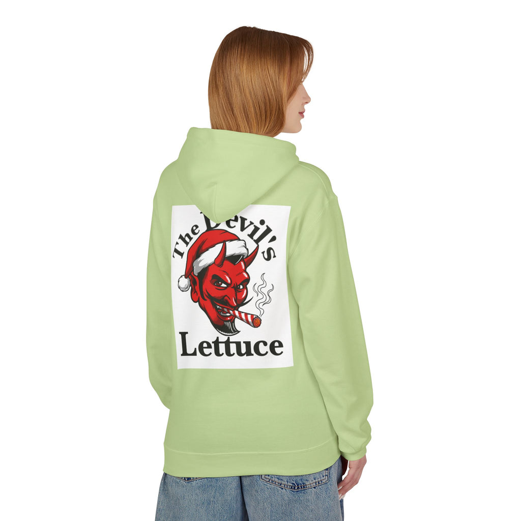 Classic Devil's Lettuce Christmas Hoodie - Premium Cannabis-Themed Apparel Unisex Cozy Sweatshirt for Campfire Nights, Christmas Gifts, Streetwear