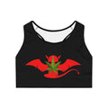 Devil Wing Sports Bra — Cannabis Leaf Gothic Activewear