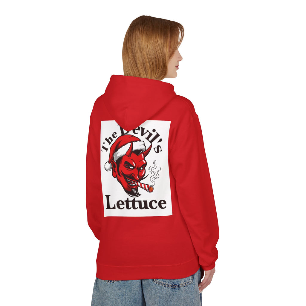 Classic Devil's Lettuce Christmas Hoodie - Premium Cannabis-Themed Apparel Unisex Cozy Sweatshirt for Campfire Nights, Christmas Gifts, Streetwear