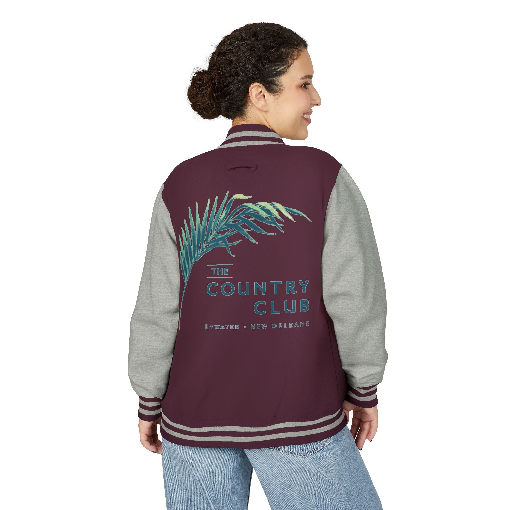 Letterman Jacket - The Country Club Palm Logo Varsity Jacket