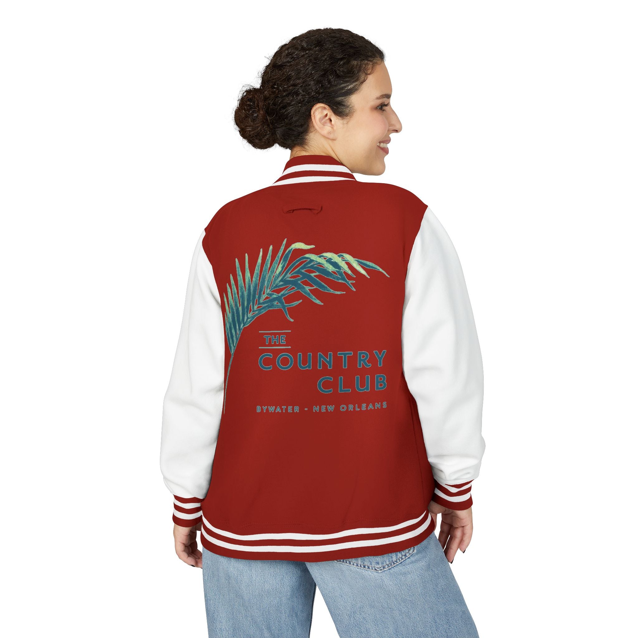 Letterman Jacket - The Country Club Palm Logo Varsity Jacket