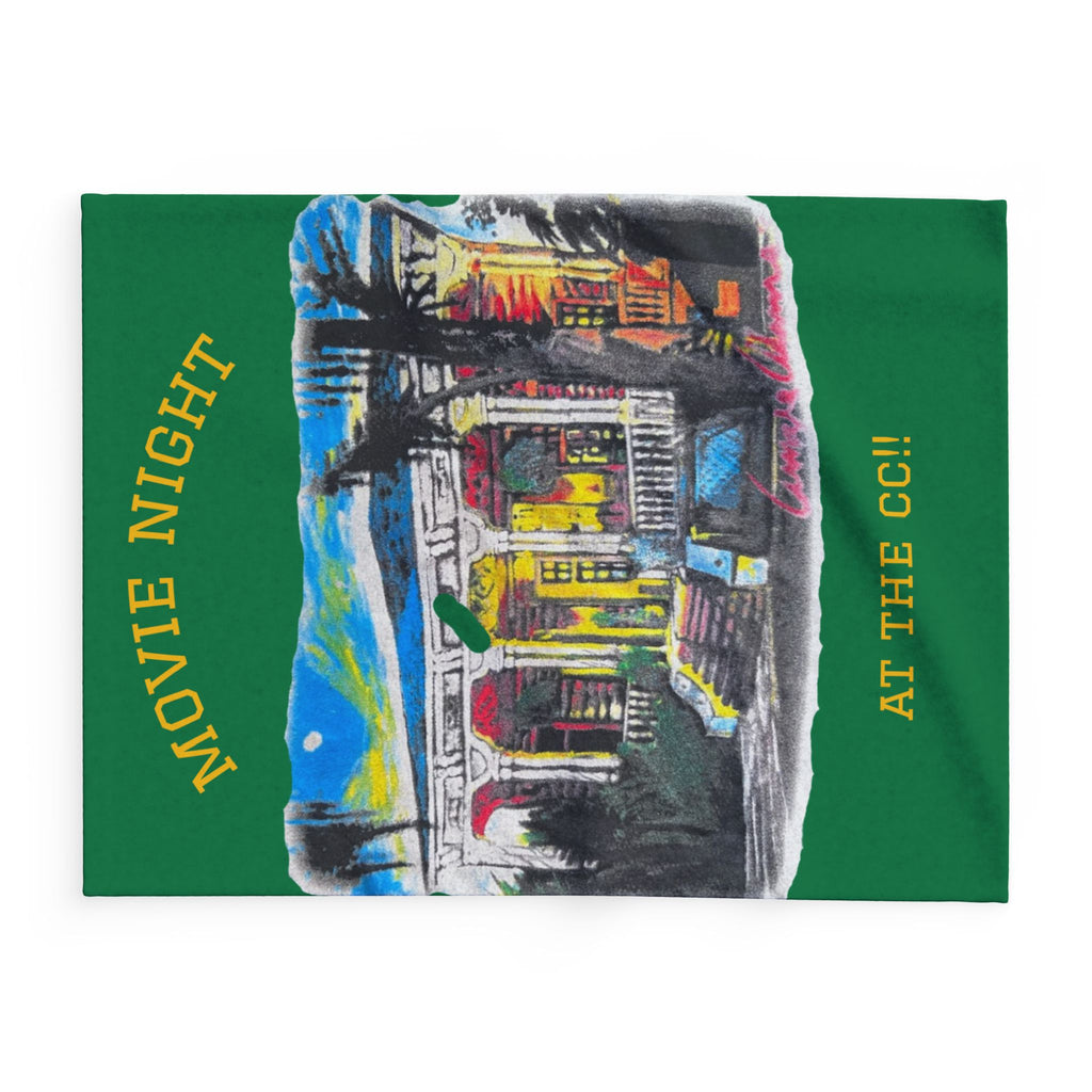 Movie Night Arctic Fleece Blanket – 'Movie Night at the CC!!' Cozy Throw