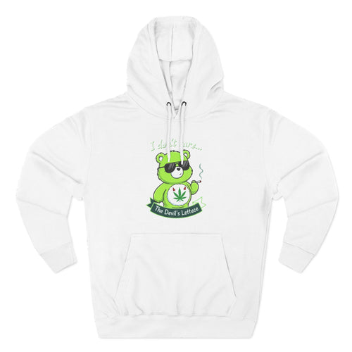 "I don't care" bear Graphic Hoodie for Festivals, Men's and Women's Fashion, Perfect Gift for Stoners