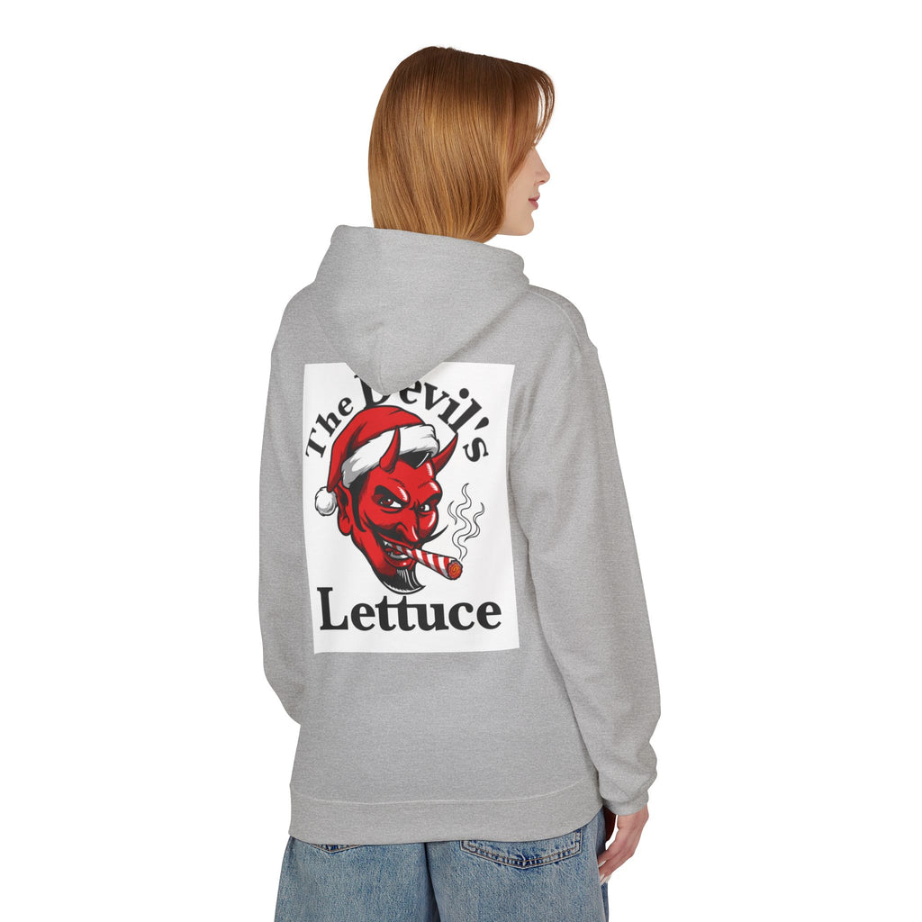 Classic Devil's Lettuce Christmas Hoodie - Premium Cannabis-Themed Apparel Unisex Cozy Sweatshirt for Campfire Nights, Christmas Gifts, Streetwear