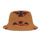 Devil's Lettuce Bucket Hat/brown with devil stamp (AOP), red devil