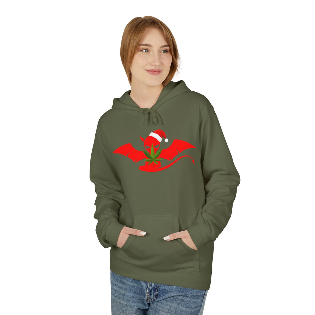 Classic Devil's Lettuce Christmas Hoodie - Premium Cannabis-Themed Apparel Unisex Cozy Sweatshirt for Campfire Nights, Christmas Gifts, Streetwear