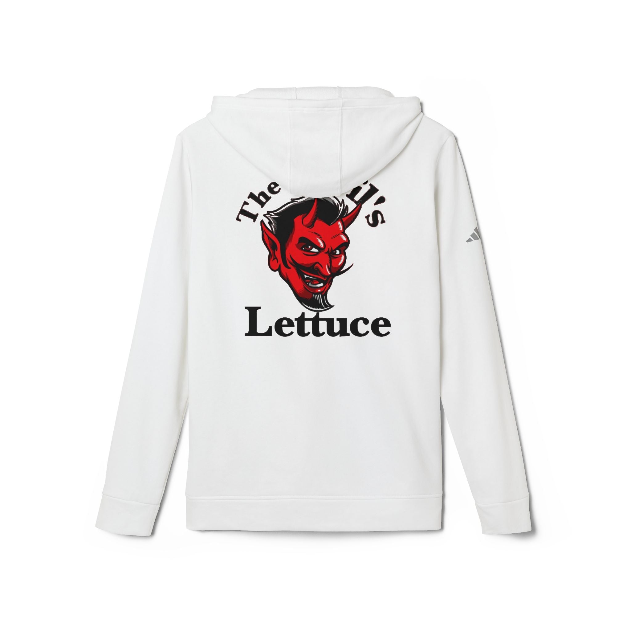 Devil’s Lettuce Hoodie — Graphic White Fleece Pullover