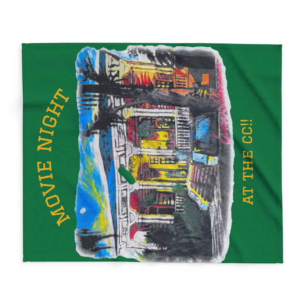 Movie Night Arctic Fleece Blanket – 'Movie Night at the CC!!' Cozy Throw