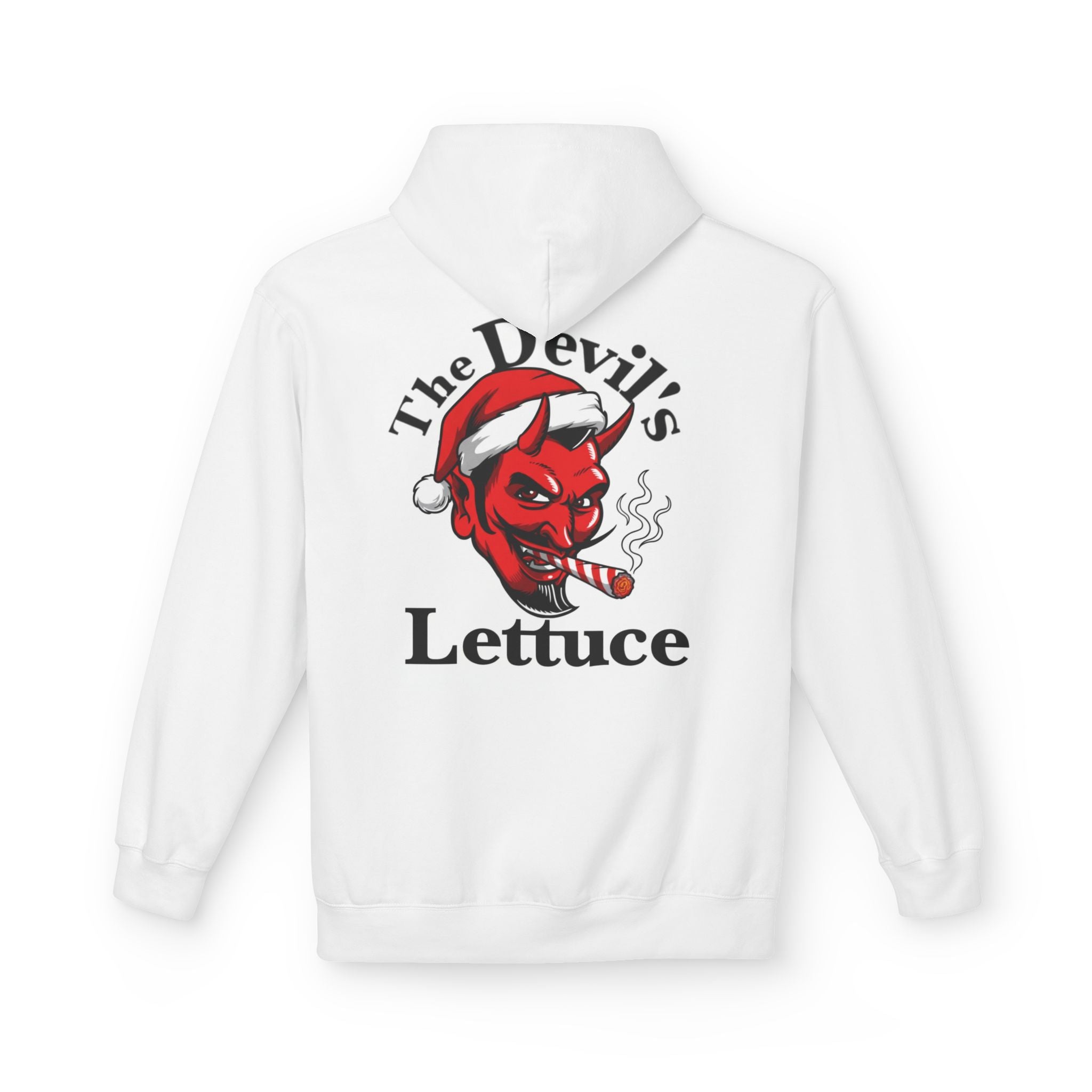 Classic Devil's Lettuce Christmas Hoodie - Premium Cannabis-Themed Apparel Unisex Cozy Sweatshirt for Campfire Nights, Christmas Gifts, Streetwear