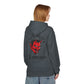 Killer Budz Fleece Hoodie with Devil's Lettuce Print, Unisex Cozy Sweatshirt for Campfire Nights, Halloween Gifts, Streetwear
